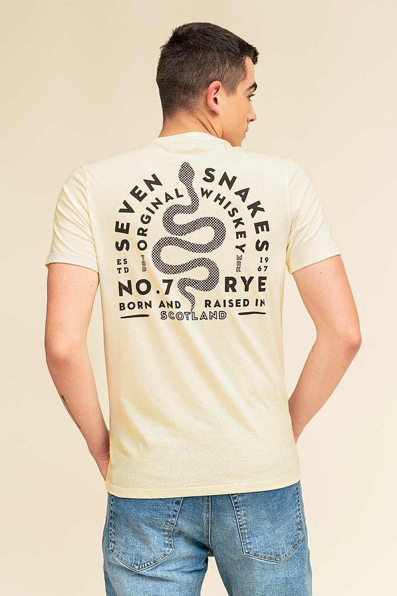 Camiseta Seven Snakes manga corta con estampado en espalda