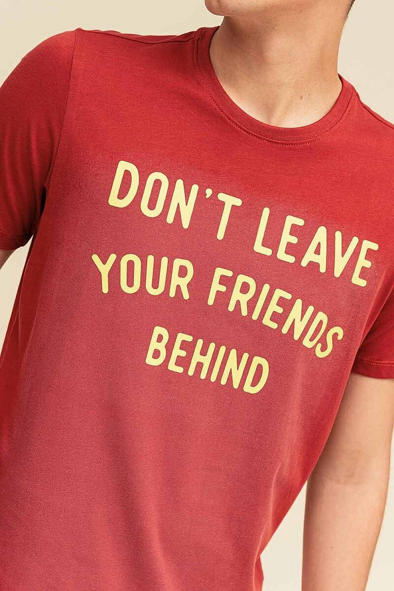 Camiseta Don't Leave manga corta con estampado