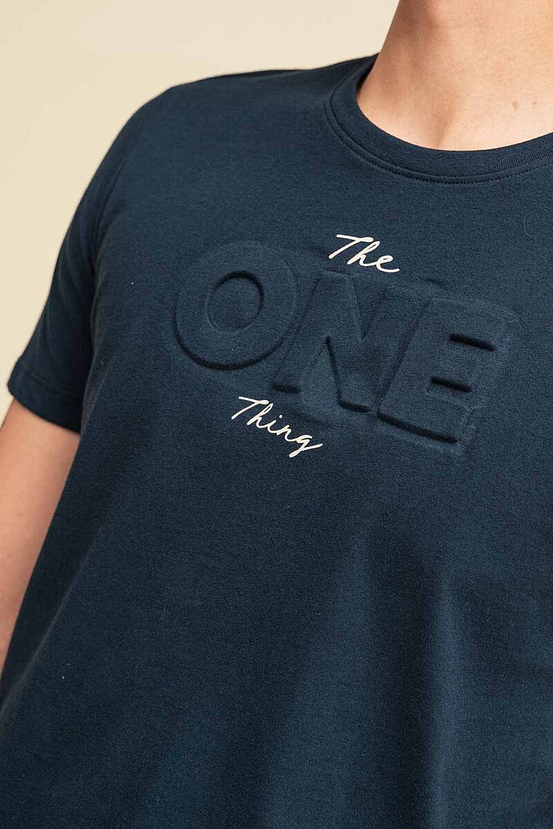 Camiseta The One Thing manga corta con estampado en relieve