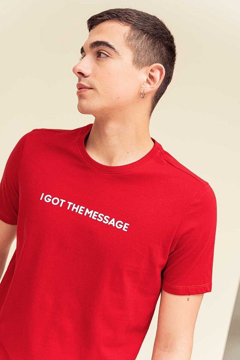 Camiseta I Got The Message manga corta con estampado